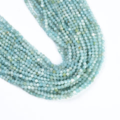 Amazonite Faceted Round Beads, PRP814