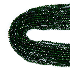 Geniune Green Sand Stone Tiny Beads, 3mm Dark Green Glimmer Beads, Jewelry making spacers, Beading Separator Beads, PRP517
