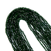 Geniune Green Sand Stone Tiny Beads, 3mm Dark Green Glimmer Beads, Jewelry making spacers, Beading Separator Beads, PRP517