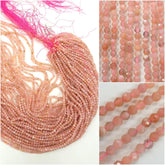 Golden Strawberry Quartz Beads, Pink High Quality Natural, 2.5mm,3mm Strawberry Crystal Gemstone, Loose Beads Jewelry Making 15″ Strand PRP585