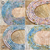 AAA Natural Aquamarine Stone Bead, Morganite Gemstone Bead, Gorgeous Natural Blue Aquamarine Gemstone, Multicolor Morganite 4mm, PRP594