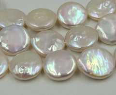 Natural Freshwater Baroque White Pinkish Pearl Bead, 12x4mm Cultured Pearl, High Quality Coin Cut Keshi Pearl Beads, PRP605