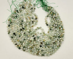 Natural Jade Burma Faceted Round Beads PRP649