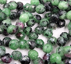AAA Natural Ruby Zoisite Faceted Rondelle Beads, PRP651
