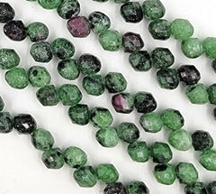AAA Natural Ruby Zoisite Faceted Rondelle Beads, PRP651