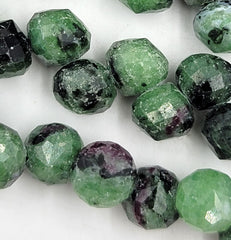 AAA Natural Ruby Zoisite Faceted Rondelle Beads, PRP651