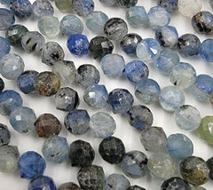 Kyanite Beads Blue Gray Faceted Natural Gemstone PRP654