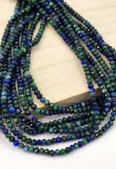 Stunning Natural Blue Azurite Gemstone Beads, Wholesale Faceted Azurite Beads for Exquisite Jewelry Making, Grade A Quality, PRP661#05