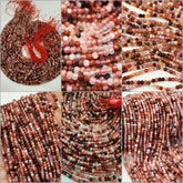 Natural Fire Agate AAA High Quality Faceted Round 3x2mm Loose Gemstone Beads, Grade AAA Genuine Natural Agate Gemstone, PRP661#08