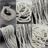 Natural Gray Labradorite Beads 3x2mm Blue Flash Faceted Round Loose Gemstone for DIY Jewelry Making & Design 15.5″ Full Strand, PRP661#11