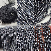 Natural TeraHertz Faceted Round Healing & Energy Gemstone Loose Beads for Bracelet Necklace DIY Jewelry Making Design 3x2mm, PRP661#13