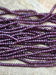 Radiant Grade AAA Wine Red Garnet Faceted Gemstone Beads – Genuine Natural Gemstone Beads in a 15.5″ Full Strand for Elegant Jewelry Making – PRP661#15