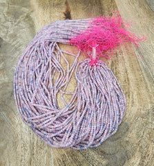 Radiant Grade AAA Morganite Rondelle Beads – Genuine Faceted Gemstones for Exquisite Jewelry, 15.5 inch Full Strand – PRP661#24