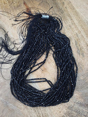 Exquisite AAA Black Spinel Faceted Rondelles Gemstone Strand: High Quality 3x2mm Faceted Rondelle Beads, 15.5 Inches in Length – PRP661#26