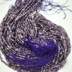 Natural Amethyst Beads 3x2mm Faceted Round Loose Gemstone Spacer Beads for DIY Jewelry Making & Design 15.5″ Full Strand, PRP661#27