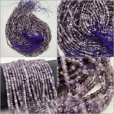 Natural Amethyst Beads 3x2mm Faceted Round Loose Gemstone Spacer Beads for DIY Jewelry Making & Design 15.5″ Full Strand, PRP661#27