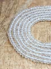 Sparkling Natural Crystal Faceted Rondelle Grade AAA Gemstone Beads – High Quality 3.5x3mm Beads in a Full 15.5″ Strand for Stunning Jewelry Making – PRP661#30