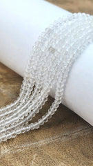 Sparkling Natural Crystal Faceted Rondelle Grade AAA Gemstone Beads – High Quality 3.5x3mm Beads in a Full 15.5″ Strand for Stunning Jewelry Making – PRP661#30