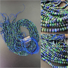 Stunning Natural Blue Azurite Gemstone Beads, Wholesale Faceted Azurite Beads for Exquisite Jewelry Making, Grade A Quality, PRP661#05