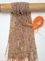 AAA Sunstone & Moonstone Gemstone Beads, Faceted Round Beads, Great Quality Bead, 3x2mm Full Length 15.5″ PRP661#19