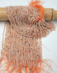 Natural Flower Jasper Faceted Rondelle Grade AAA Gemstone Beads, High Quality Beads Full Strand 15.5″ 3x2mm, PRP661#29