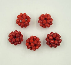 Natural Red Coral Round Beads Loose Gemstone PRP662