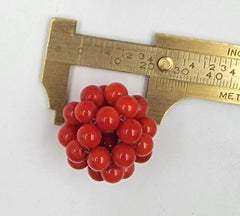 Natural Red Coral Round Beads Loose Gemstone PRP662
