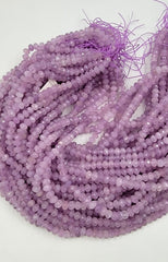 Natural Purple Jade Rondelle Faceted Beads, PRP680