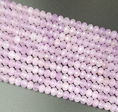 Natural Purple Jade Rondelle Faceted Beads, PRP680