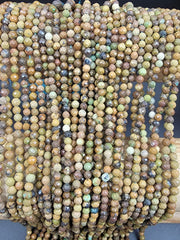 Beautiful Natural Turquoise Stone Faceted Rondelle Bead, Gorgeous Faceted Turquoise Gemstone Bead, 4mm PRP686