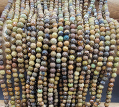 Beautiful Natural Turquoise Stone Faceted Rondelle Bead, Gorgeous Faceted Turquoise Gemstone Bead, 4mm PRP686