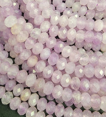 Faceted Natural Purple Jade Gemstone Beads, Gemstone For DIY Jewelry Making, Necklace Bracelet Beads 15.5 Inch Strand, 6x5mm PRP687