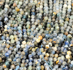 Faceted Kyanite Gemstone Beads Faceted Rondelle Grade AAA Genuine Natural Gemstone Loose Beads 15.5″ Full Strand 4mm PRP693