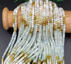 Natural Chrysoprase Beads, Faceted Rondelle Chrysoprase Beads, Chrysoprase Necklace, Chrysophase gemstone for Jewelry Making, 5x3mm, PRP694