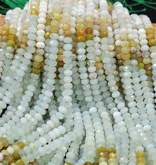 Natural Chrysoprase Beads, Faceted Rondelle Chrysoprase Beads, Chrysoprase Necklace, Chrysophase gemstone for Jewelry Making, 5x3mm, PRP694