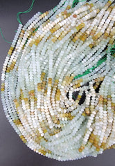 Natural Chrysoprase Beads, Faceted Rondelle Chrysoprase Beads, Chrysoprase Necklace, Chrysophase gemstone for Jewelry Making, 5x3mm, PRP694