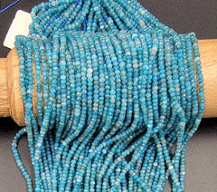 Apatite Faceted Rondelle Beads, 3x2mm Grade AAA High Quality Gemstone, Natural Apatite Faceted Beads 15.5″ Strand PRP698