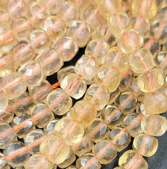 Cube Citrine Rock Gemstone, Faceted Citrine Stone, Raw Citrine Stone, Healing Crystals and Stones, Brazilian Citrine 5x5mm PRP700