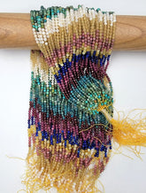 Turquoise Apatite Garnet Ruby Lapis Lazuli Opal Mother of Pearl Shell Faceted Loose Gemstone Bead Full Strand 15.5 inches 3mm, PRP708