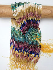 Turquoise Apatite Garnet Ruby Lapis Lazuli Opal Mother of Pearl Shell Faceted Loose Gemstone Bead Full Strand 15.5 inches 3mm, PRP708