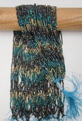 Genuine Faceted Rondelle Chrysocolla Gemstone,Hiqh Quality Chrysocolla Loose Beads 15.5 inch Full Strand, 2mm PRP709