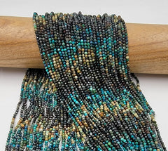 Genuine Faceted Rondelle Chrysocolla Gemstone,Hiqh Quality Chrysocolla Loose Beads 15.5 inch Full Strand, 2mm PRP709
