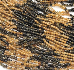 AAA Natural Tourmaline Multi Color Gemstone Beads, Yellow Tourmaline, Black tourmaline Rondelle Faceted Bead, 15.5″ Full Strand, 3mm PRP715