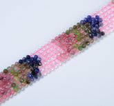 Grade AAA Natural Sodanite and Rose Quartz Faceted Healing & Energy Balance Gemstone, DIY Bracelet or Necklace Jewelry Making 4mm, PRP735