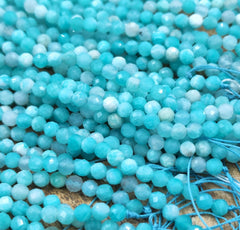 AAA Natural Amazonite Stone Bead, 4mm Round Bead, Gorgeous Blue Color Amazonite, Great Quality Gemstone 15.5″ Full Strand, PRP814