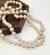White Round Pearl Natural Freshwater Pearl Bead 8mm Smooth Round Beads AAA Mother of Pearl Gemstone Bead, PRP845