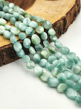 Natural Larimar Smooth Nuggets Shape Beads, Larimar Tumbled Beads, Larimar Smooth Nuggets Gemstone Beads Full Strand 15.5″, PRP846