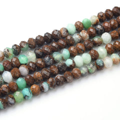 Multi-color Chrysoprase Faceted Round Gemstone Beads PRP920