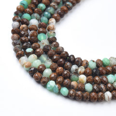 Multi-color Chrysoprase Faceted Round Gemstone Beads PRP920