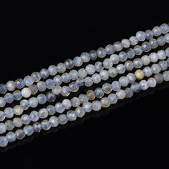 Labradorite 3mm Faceted Natural Round Genuine Beads PRP930